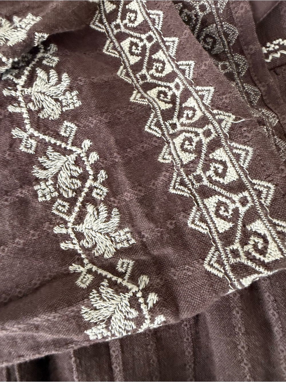 American Eagle Outfitters Brown Embroidered Maxi Dress - Picture 9 of 11
